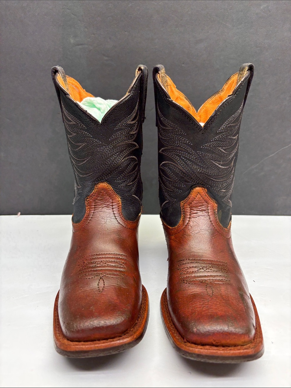Ariat Western Cowboy Boots, sz 2 little boy